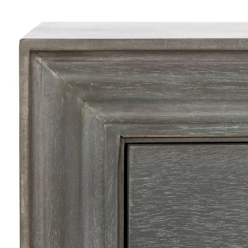 Comodino con 2 cassetti, Verde Ottanio Scuro / Grigio Cenere, 56 cm L x 56 cm P x 66 cm A, Singolo