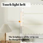 Struttura letto a piattaforma in ecopelle grigio scuro con luci a LED e cassetti portaoggetti – Queen/King