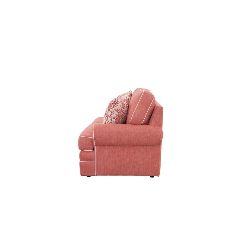 Divanetto corallo arancione stile costiero, 2 posti a sedere