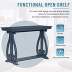 Consolle da 48", Blu Navy/Noce/Nero/Espresso, Ripiano Aperto, Montaggio a 1 persona