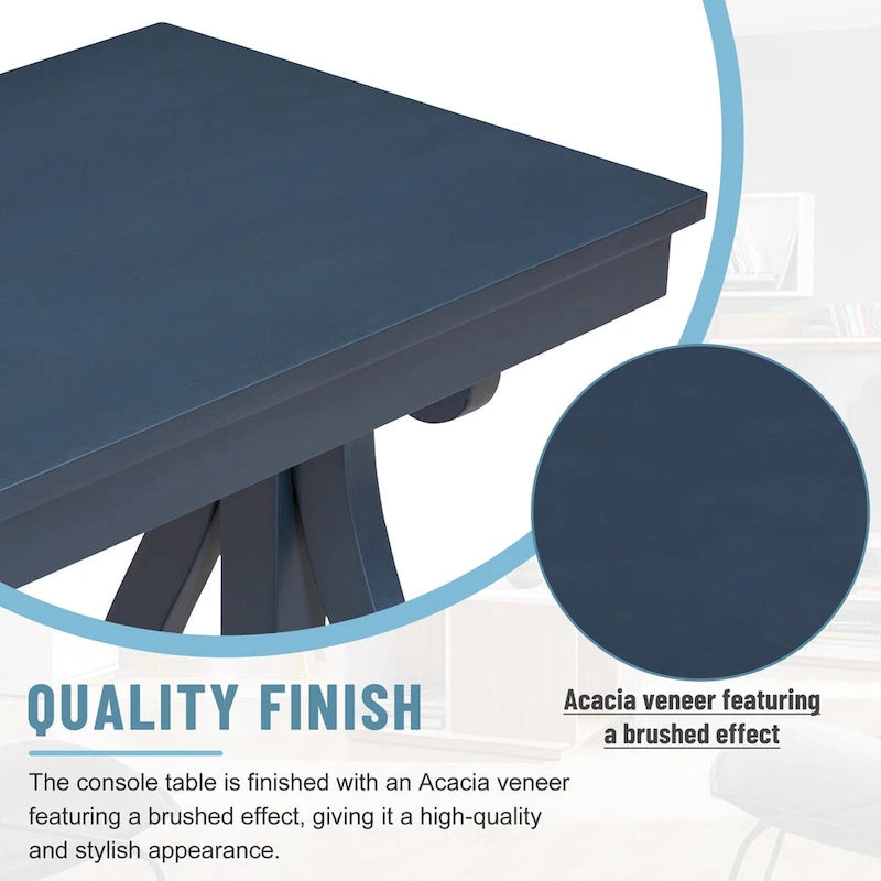 Consolle da 48", Blu Navy/Noce/Nero/Espresso, Ripiano Aperto, Montaggio a 1 persona