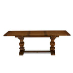 Set da pranzo 11 pezzi, noce/Jacobean, sedie in tessuto lino, 10 posti