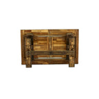 Set da pranzo 11 pezzi, noce/Jacobean, sedie in tessuto lino, 10 posti