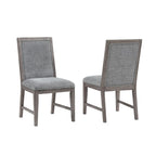 Set da pranzo in similcemento grigio bouclé, 7 pezzi