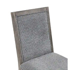Set da pranzo in similcemento grigio bouclé, 7 pezzi