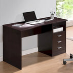 Scrivania da computer a 3 cassetti marrone, monoposto