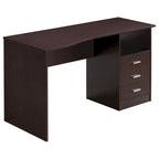 Scrivania da computer a 3 cassetti marrone, monoposto