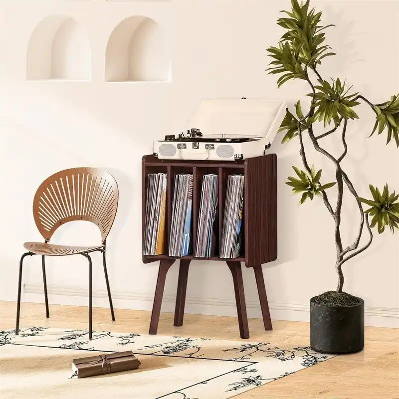 Mobile portadischi 4 cubi – Noce/Nero/Marrone/Naturale/Bianco, Singolo