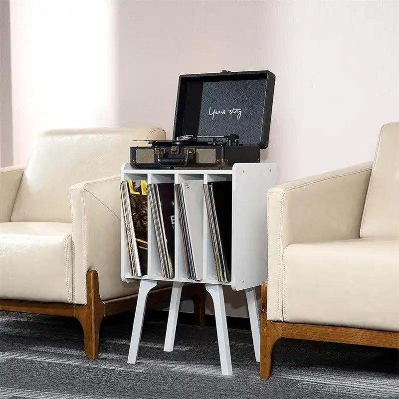 Mobile portadischi 4 cubi – Noce/Nero/Marrone/Naturale/Bianco, Singolo
