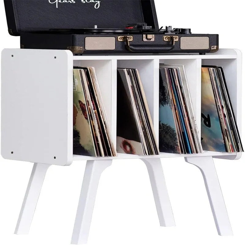 Mobile portadischi 4 cubi – Noce/Nero/Marrone/Naturale/Bianco, Singolo