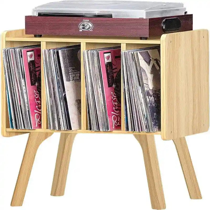 Mobile portadischi 4 cubi – Noce/Nero/Marrone/Naturale/Bianco, Singolo