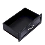 Cassettiera a 9 cassetti bianca e nera, stile porta a battente