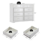 Cassettiera a 9 cassetti bianca e nera, stile porta a battente