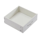 Cassettiera a 9 cassetti bianca e nera, stile porta a battente