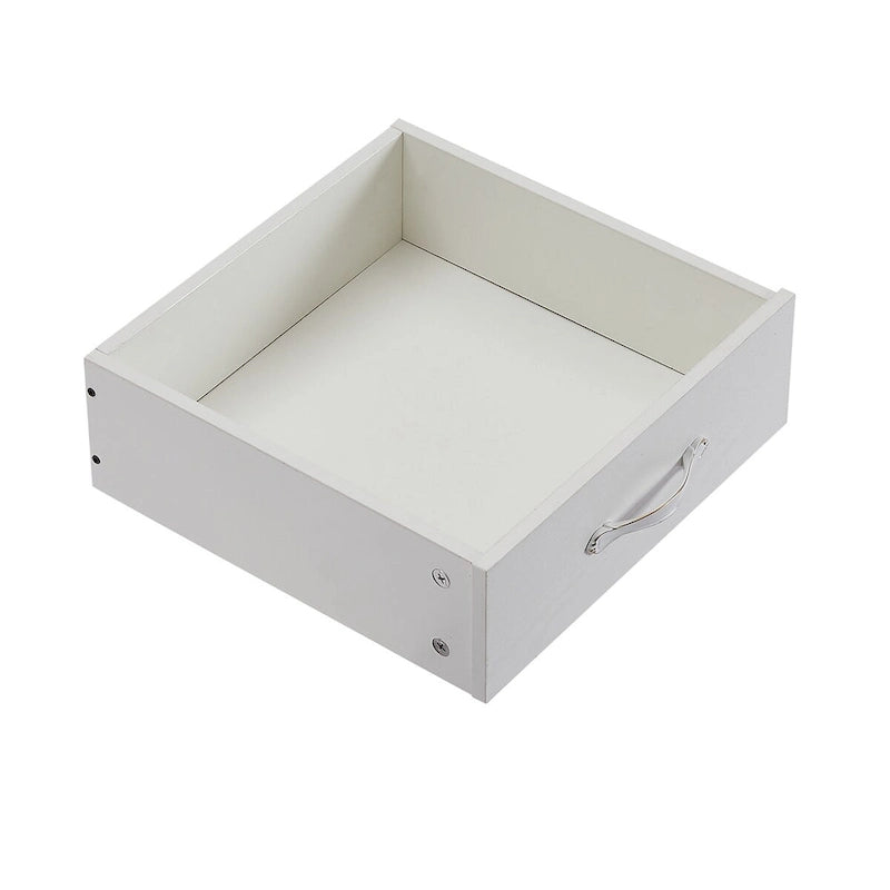 Cassettiera a 9 cassetti bianca e nera, stile porta a battente