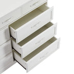 Cassettiera a 9 cassetti bianca e nera, stile porta a battente