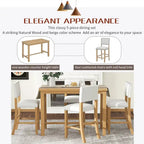Set da pranzo ad altezza bancone in legno naturale, 5 posti