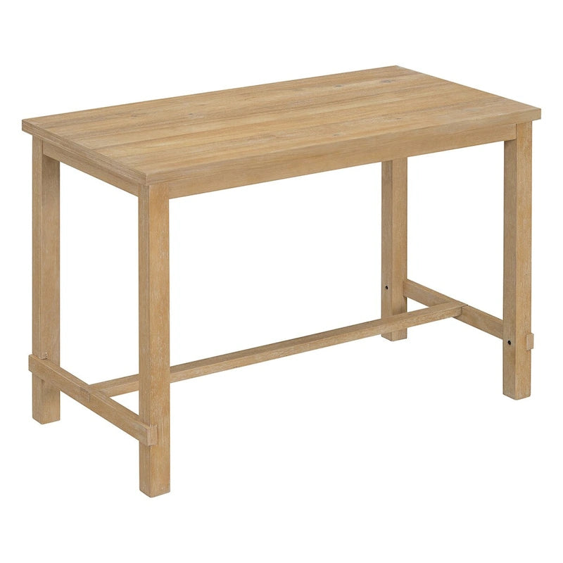 Set da pranzo ad altezza bancone in legno naturale, 5 posti