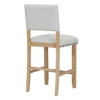 Set da pranzo ad altezza bancone in legno naturale, 5 posti