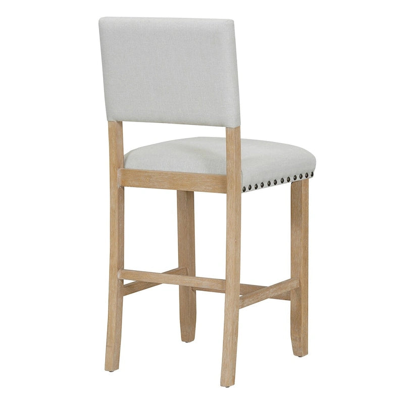 Set da pranzo ad altezza bancone in legno naturale, 5 posti
