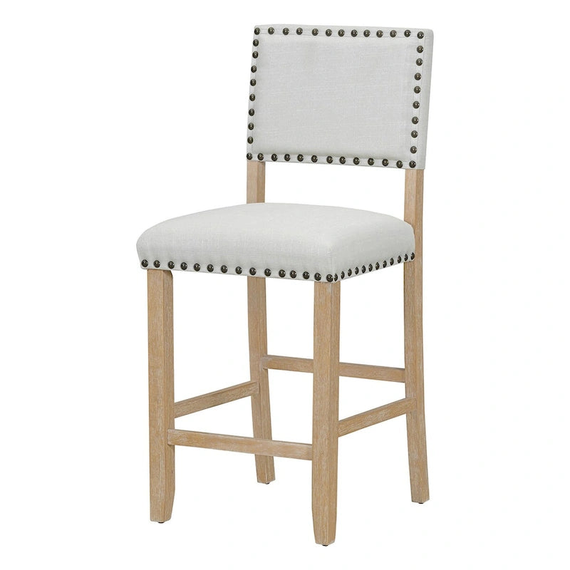 Set da pranzo ad altezza bancone in legno naturale, 5 posti