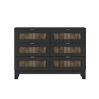 Letto a piattaforma stile fattoria, misura matrimoniale, bianco/nero, set da 4 pezzi per 1-2 persone